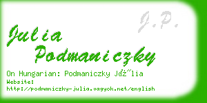 julia podmaniczky business card